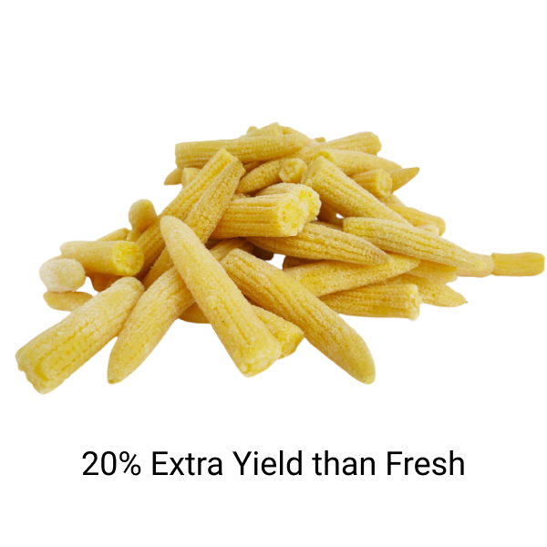 Nexton - Baby Corn Peeled Frozen, 1 Kg