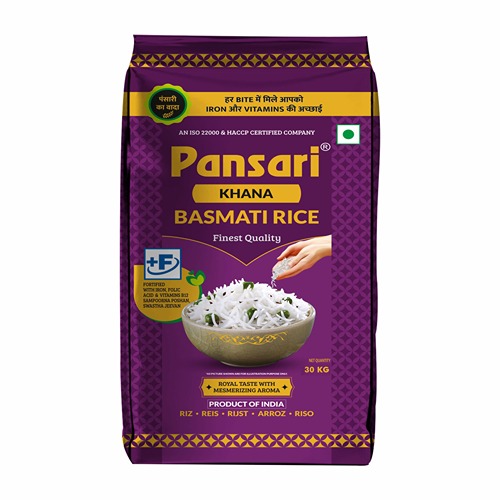 Pansari - Khana Khazana Basmati Rice, 30 Kg