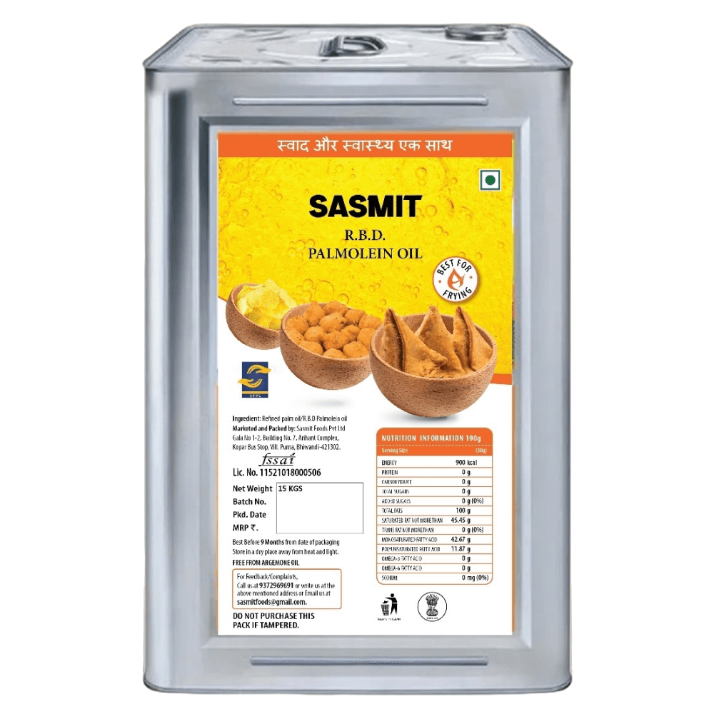 Sasmit - R.B.D. Palmolein Oil, 15 Kg Tin