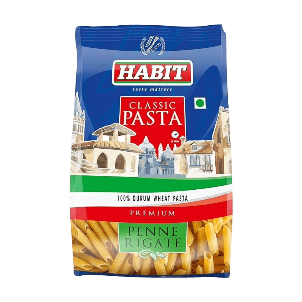 Habit - Classic Penne Rigate Pasta (Premium), 500 gm