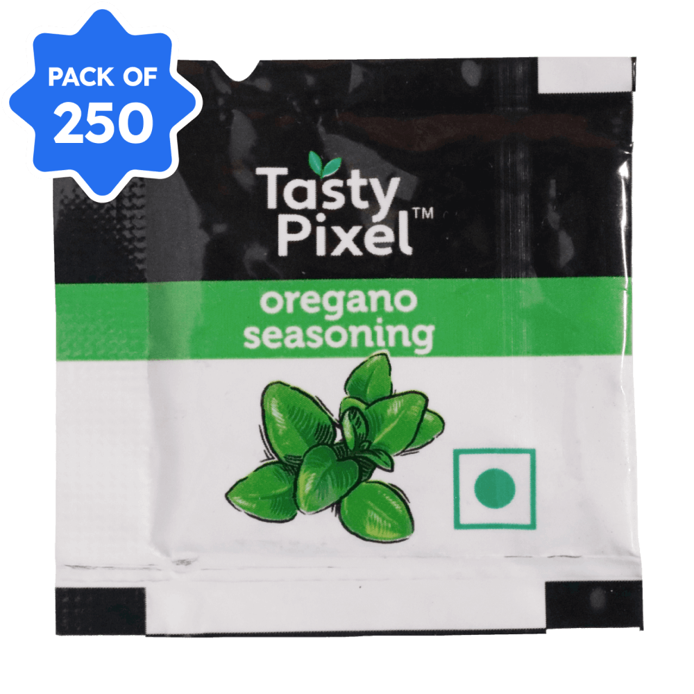 Tasty Pixel (Veeba) - Oregano Seasoning (Spice Mix) Sachet, 0.8 gm (Pack of 250)