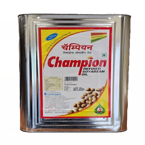 Champion - Refined Soyabean Oil, 15 Kg Tin