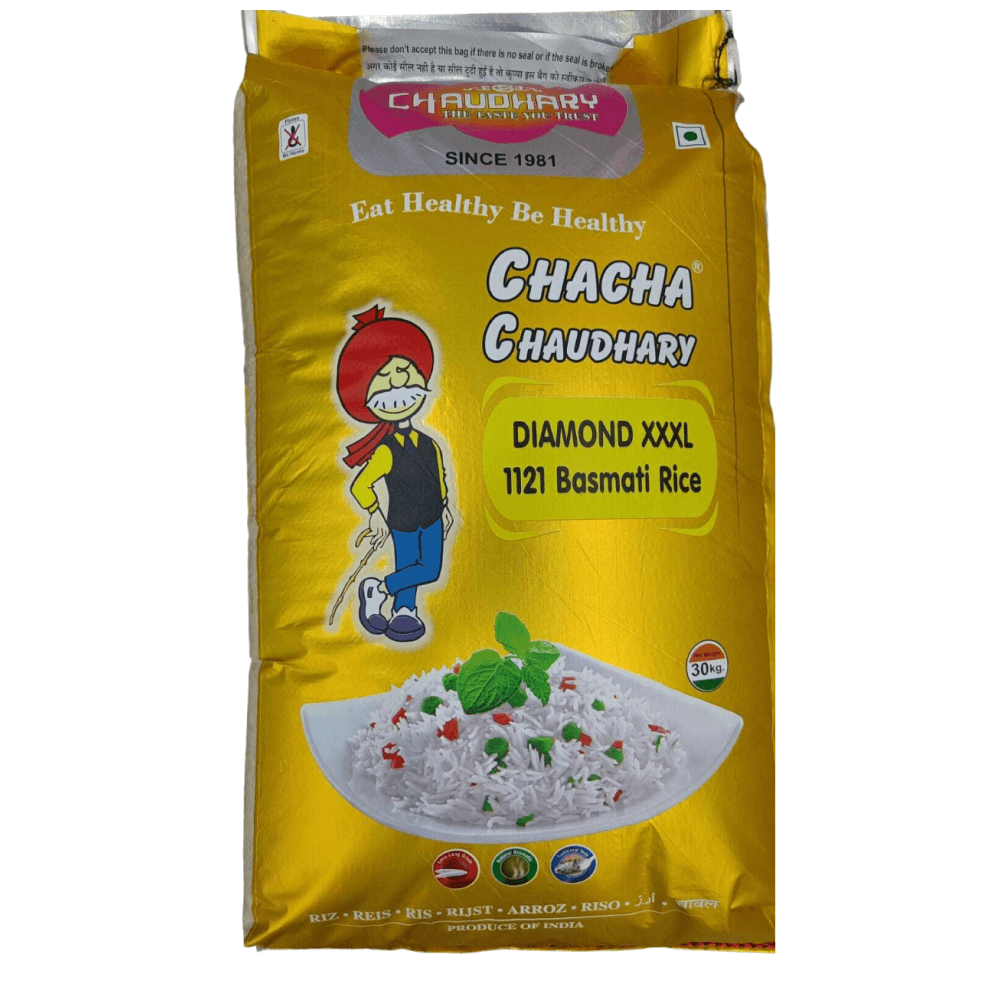 Chacha Chaudhary - Diamond (1121) XXXL Basmati Rice, 30 Kg