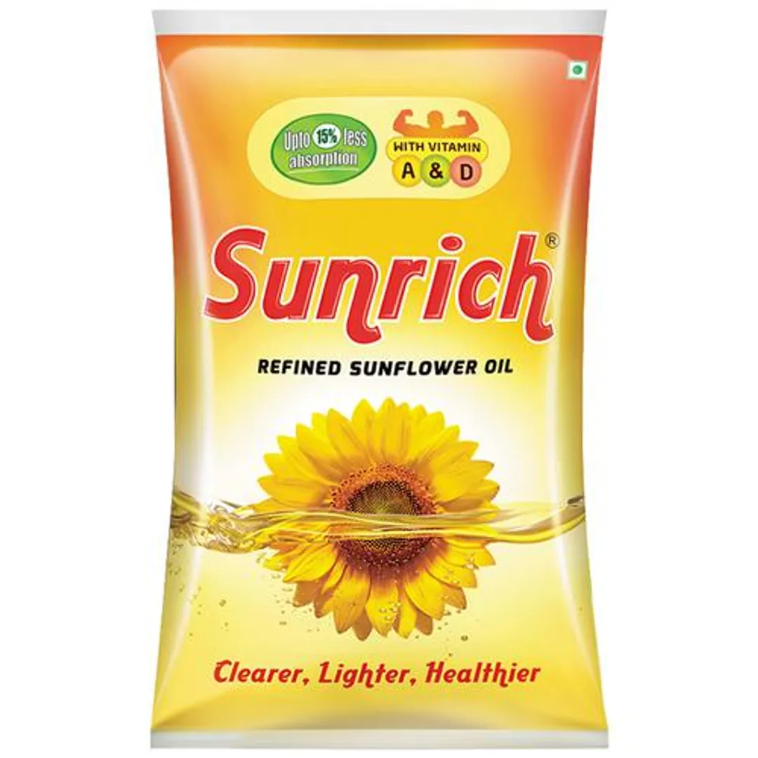 Sunrich - Refined Sunflower Oil, 1 L (Pack of 10)