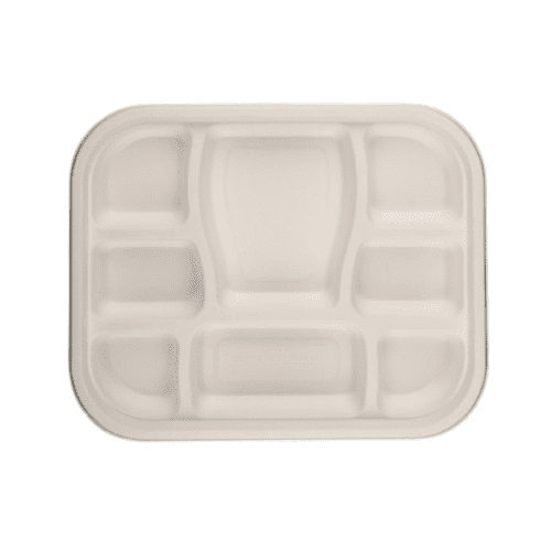 8CP Bagasse - Meal Tray Only (Pack of 500)