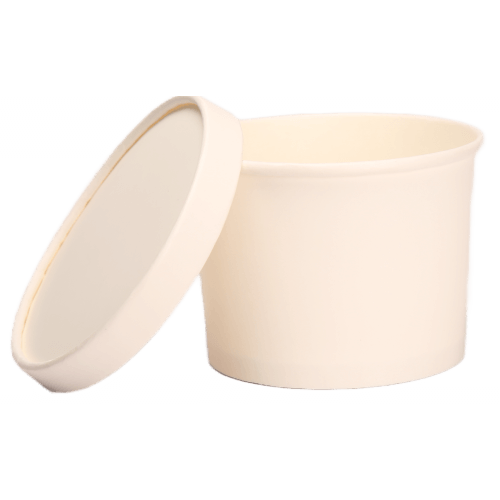 Paper Container With Lid, 500 ml (Pack of 500)
