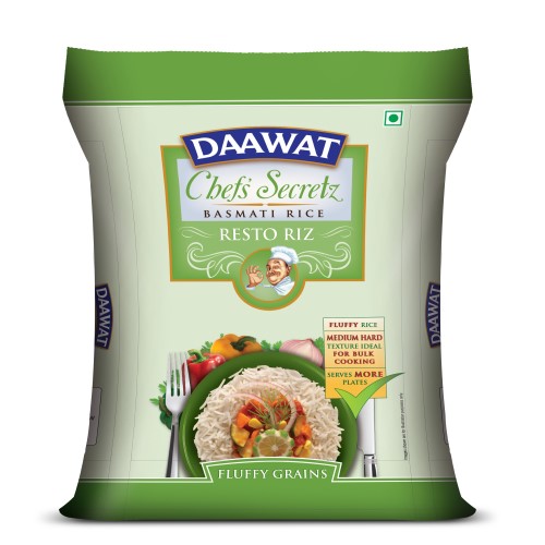 Daawat - Chef Sec Resto Riz (1401) Basmati Rice, 5 Kg (Institutional Pack)