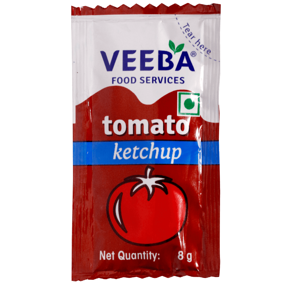 Veeba - Tomato Ketchup Sachets, 8 gm x 100 (Pack of 12)