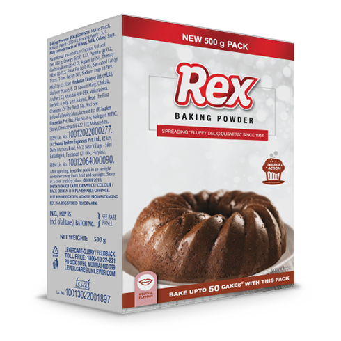 Rex - Baking Powder, 500 gm