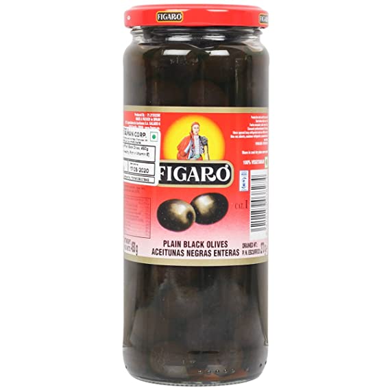 Figaro - Olives Black Plain, 450 gm