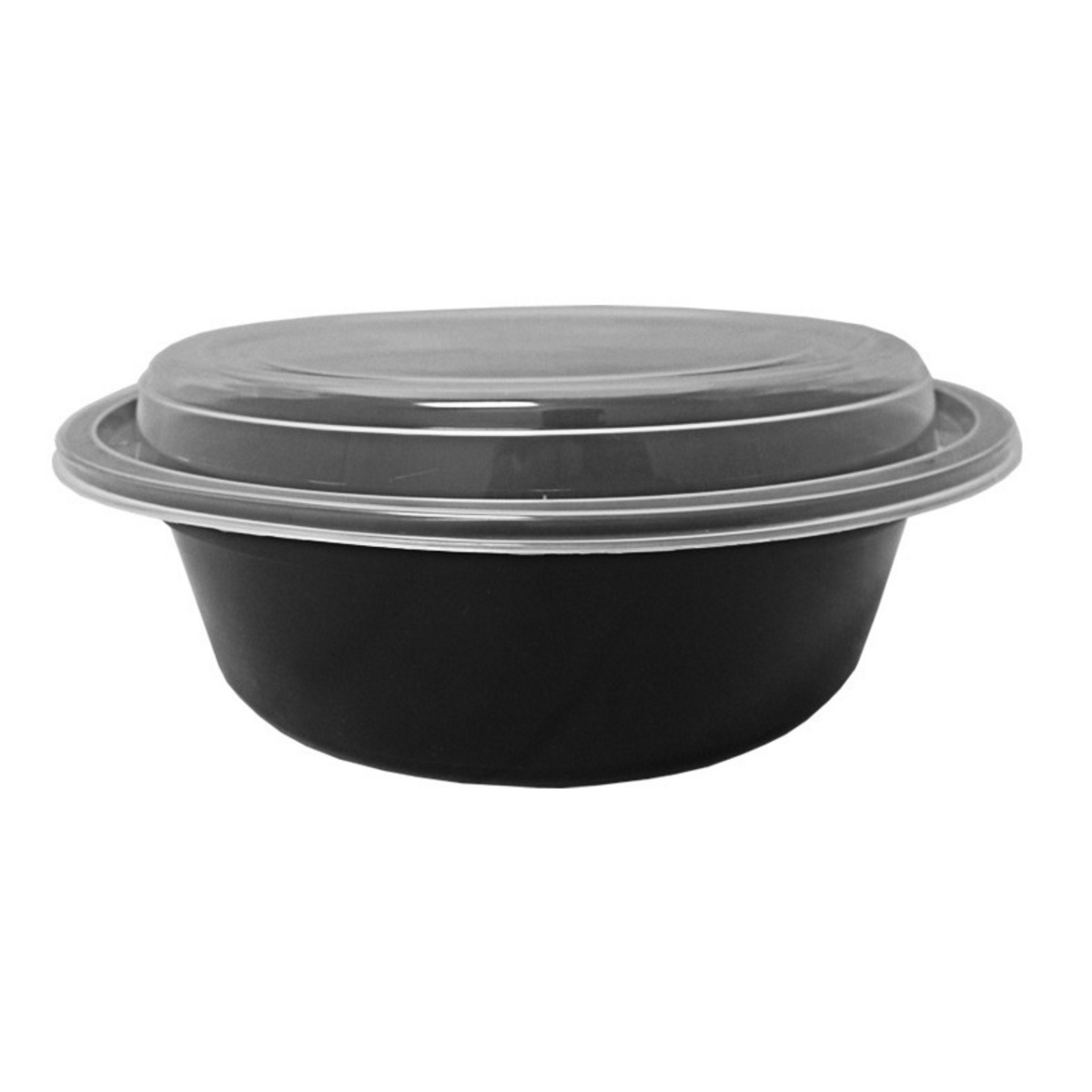 RO-32, Round Container, 900 ml, Black With Lid (Pack of 600)