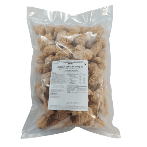 Joyers - Crunchy Chicken Pops, 12 gm/pc, Pack of 80, 1 Kg Pack, Frozen