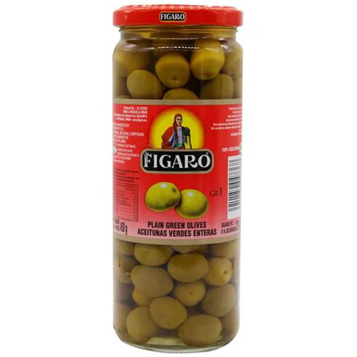 Figaro - Olives Green Plain, 450 gm Jar        