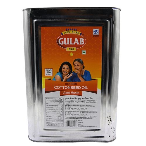 Gulab - Refined Cotton Seed Oil, 15 Kg Tin