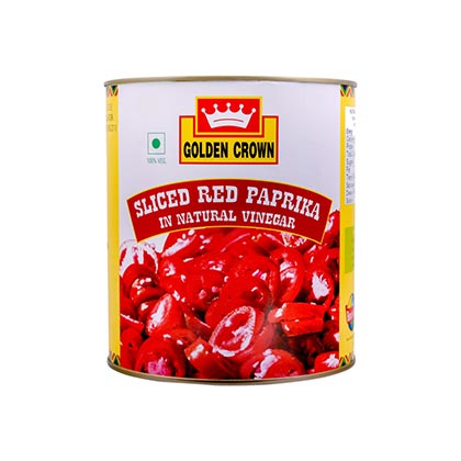 Golden Crown - Red Paprika, Sliced, 3 Kg Tin