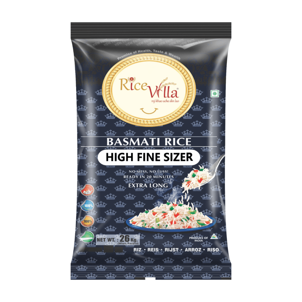 Rice Villa - High Fine Sizer Basmati Rice, 26 Kg