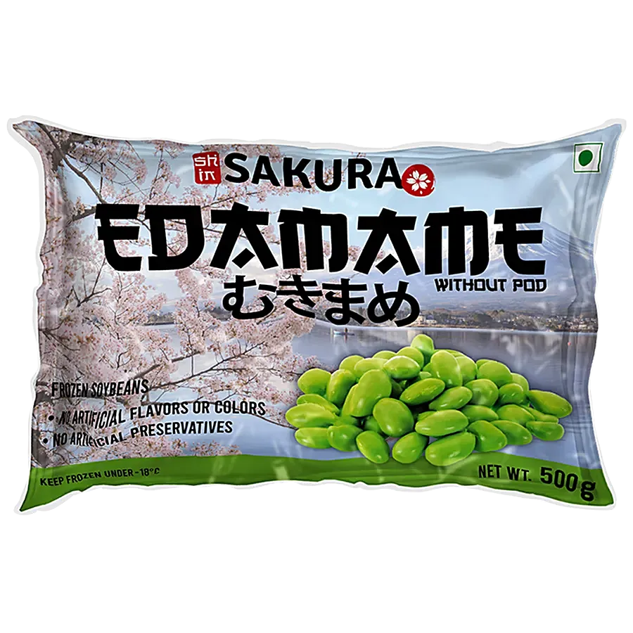 Sakura - Frozen Edamame (without Pods), 500 gm