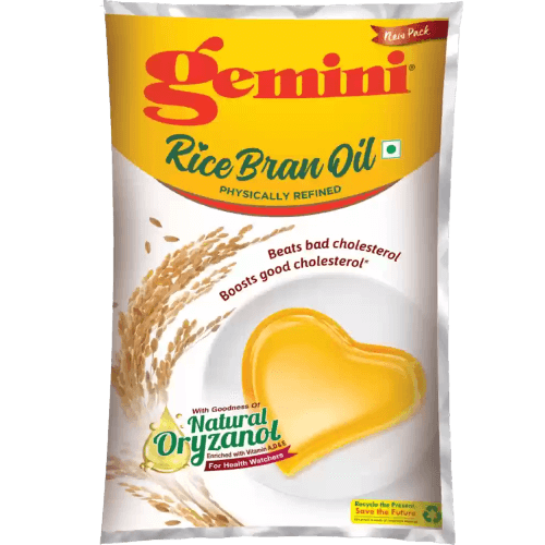 Gemini - Refined Rice Bran Oil, 1 L Pouch