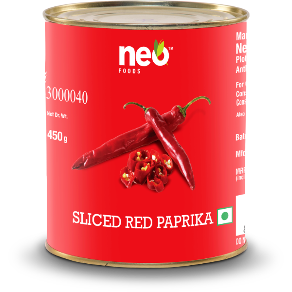 Neo - Red Paprika Sliced, 3 Kg