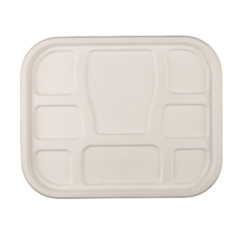 [Lids Only] 8CP Bagasse Meal Tray (Pack of 500)