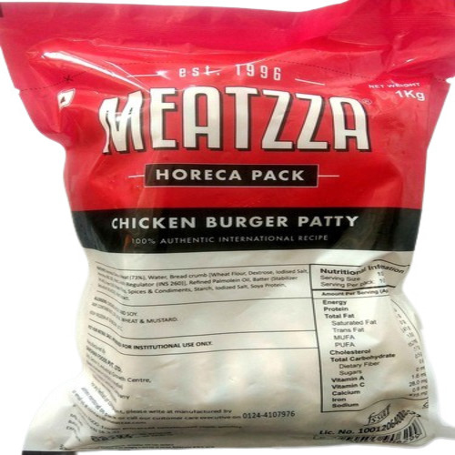 Meatzza - Chicken Burger Patty, 1 Kg (50 gm/pcs)
