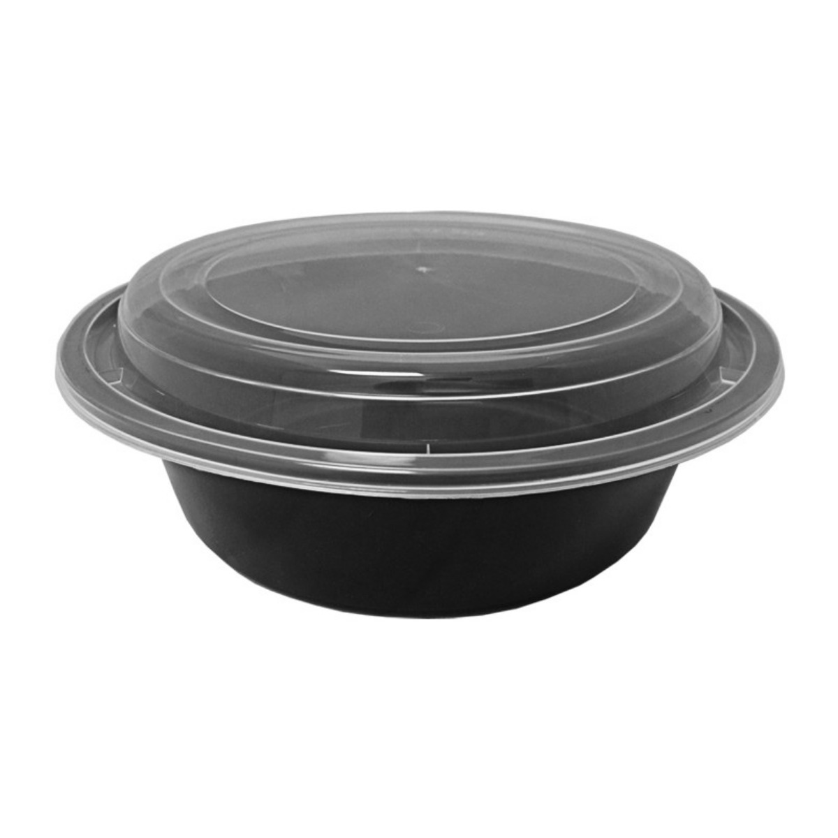 RO - 24, Round Container, 700 ml, Black With Lid (Pack of 600)