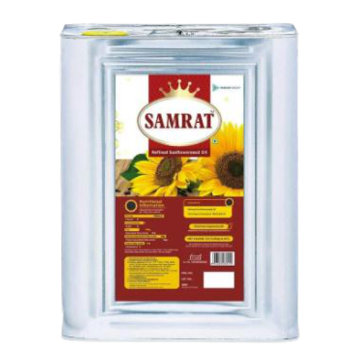 Samrat - Refined Sunflower Oil, 15 L Tin