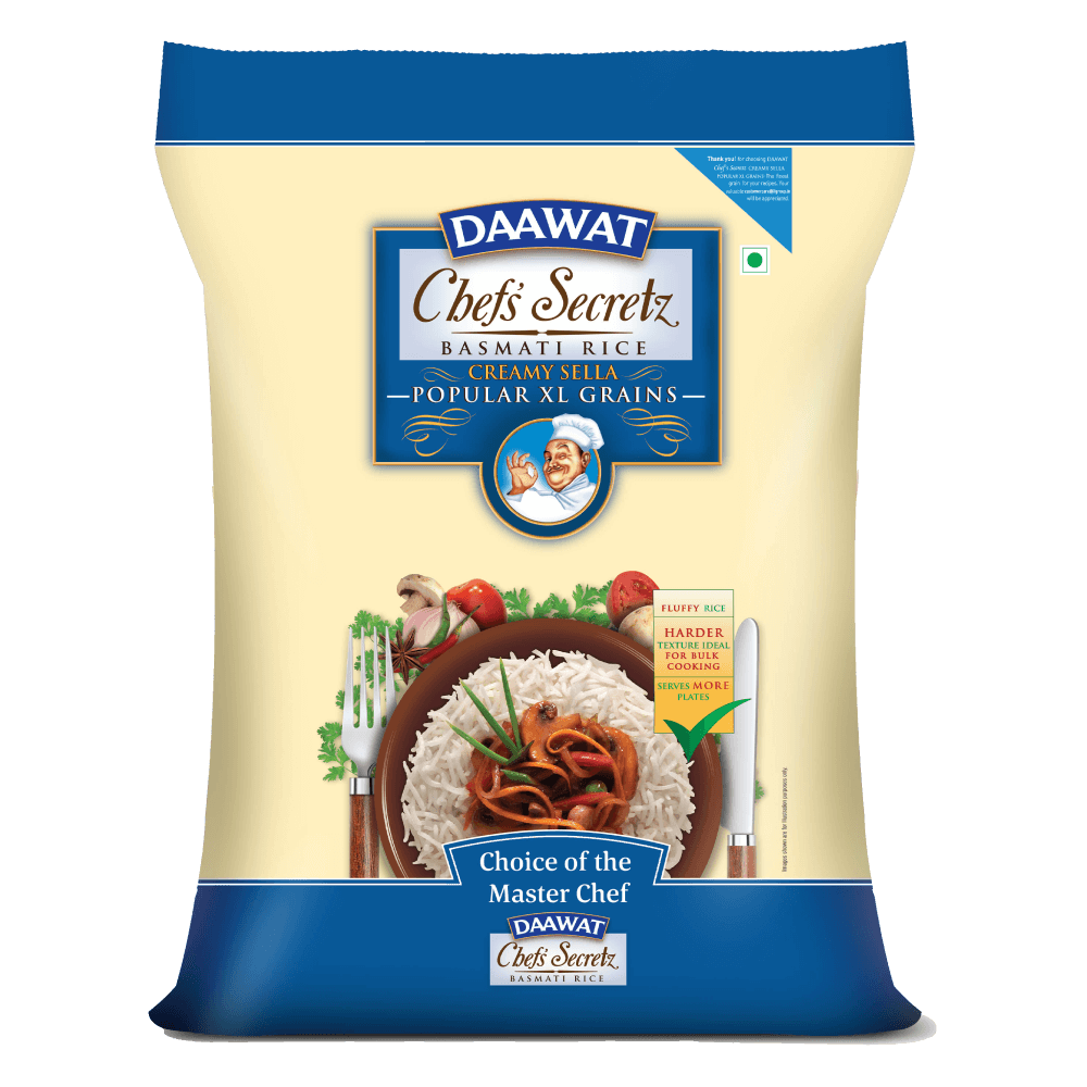 Daawat - Chef's Secretz Popular XL Creamy Sella Rice, 30 Kg