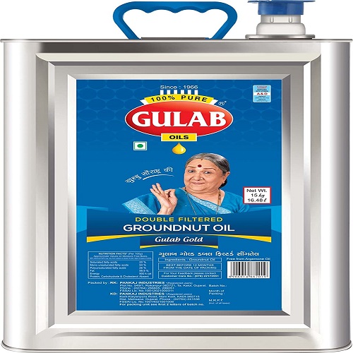 Gulab - Groundnut Oil, 15 Kg Tin