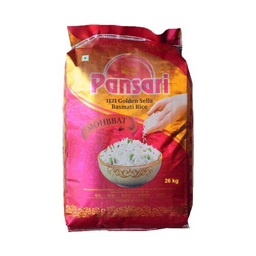 Pansari - Mohabbat 1121 Golden Sella Basmati Rice, 26 Kg