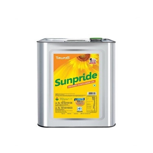 Tirupati - Refined Sunflower Oil, 15 L Tin