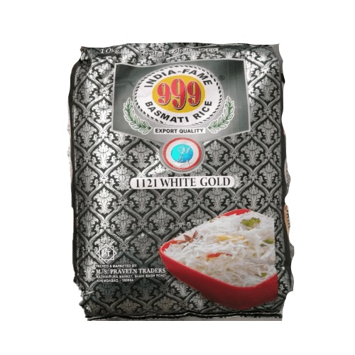 India Fame 999 - 1121 Cream Sella (White Gold) Basmati Rice, 30 Kg