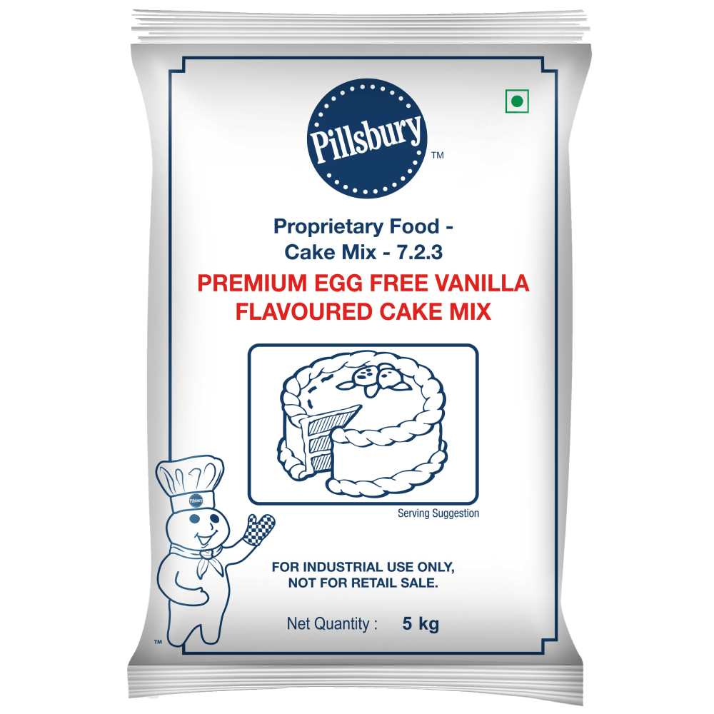 Pillsbury - Premium Egg Free Vanilla Flavoured Cake Mix, 5 Kg