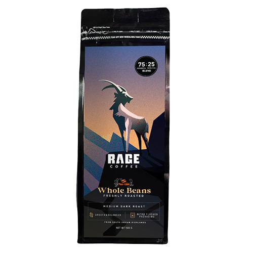 Rage - Whole Beans (75:25), 500 gm