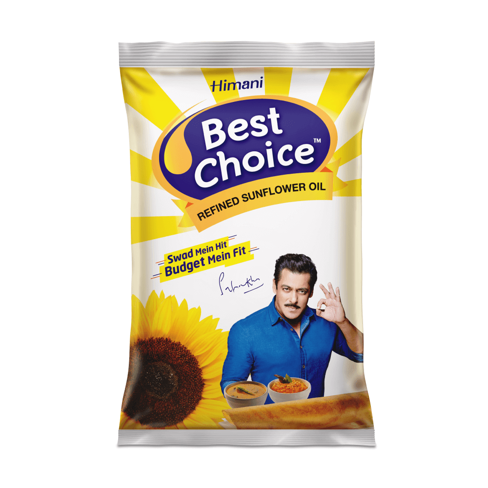 Best Choice - Refined Sunflower Oil, 850 gm Pouch (Pack of 10)