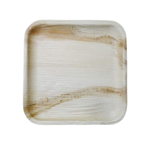 Palm Leaf 10" Square Plate, (Pack of 50)