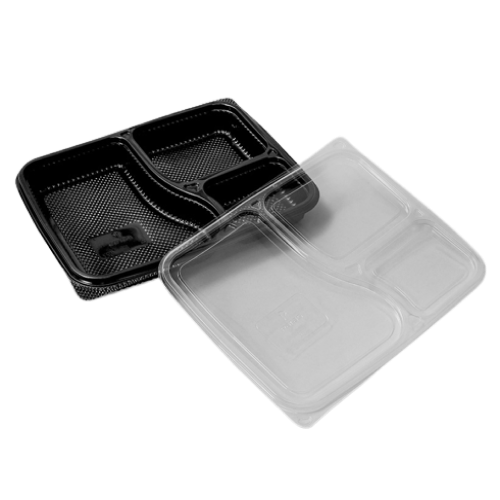 3 Compartment Meal Box XL (P) Tray with Lid (Pack of 300)