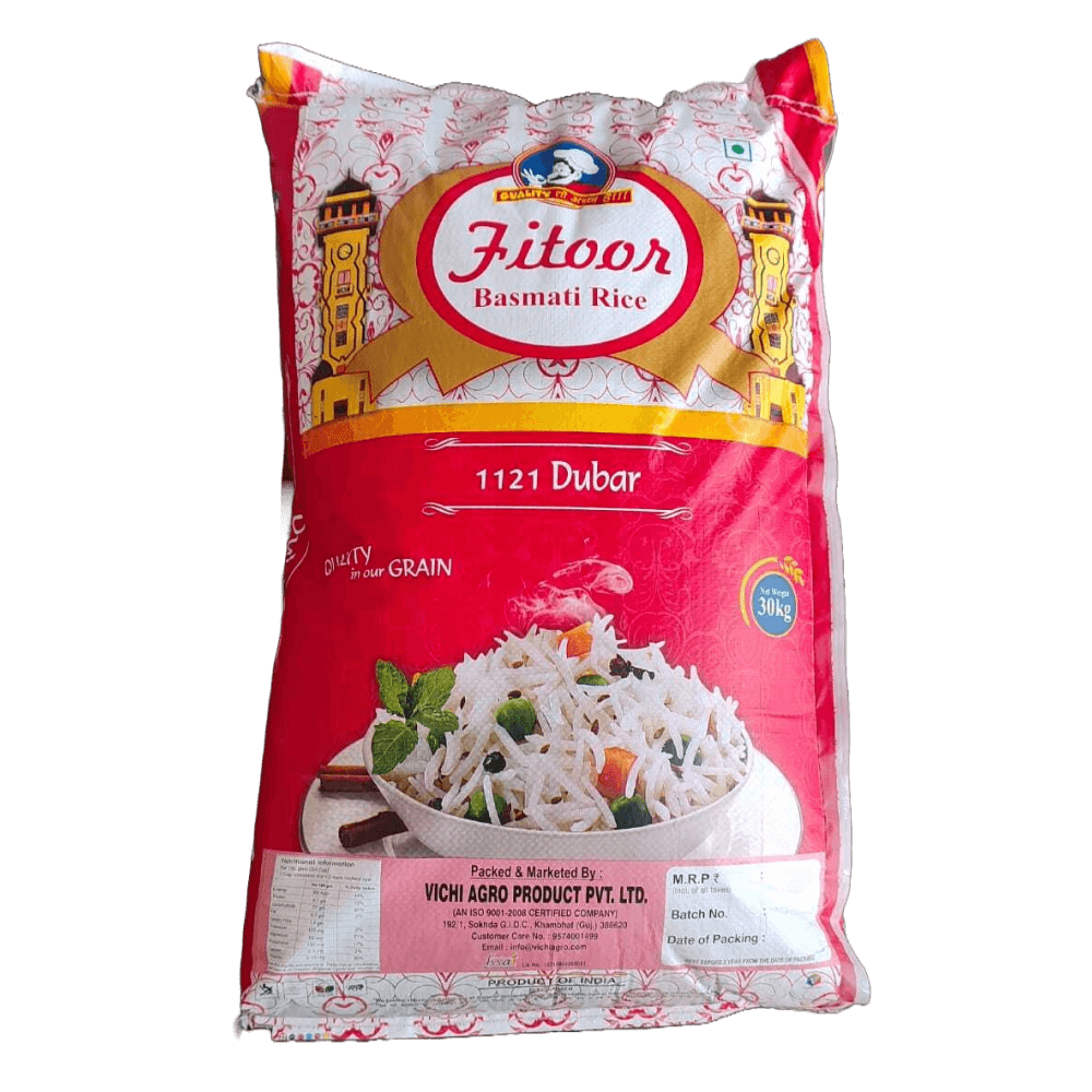 Fitoor - 1121 Dubar Basmati Rice, 30 Kg