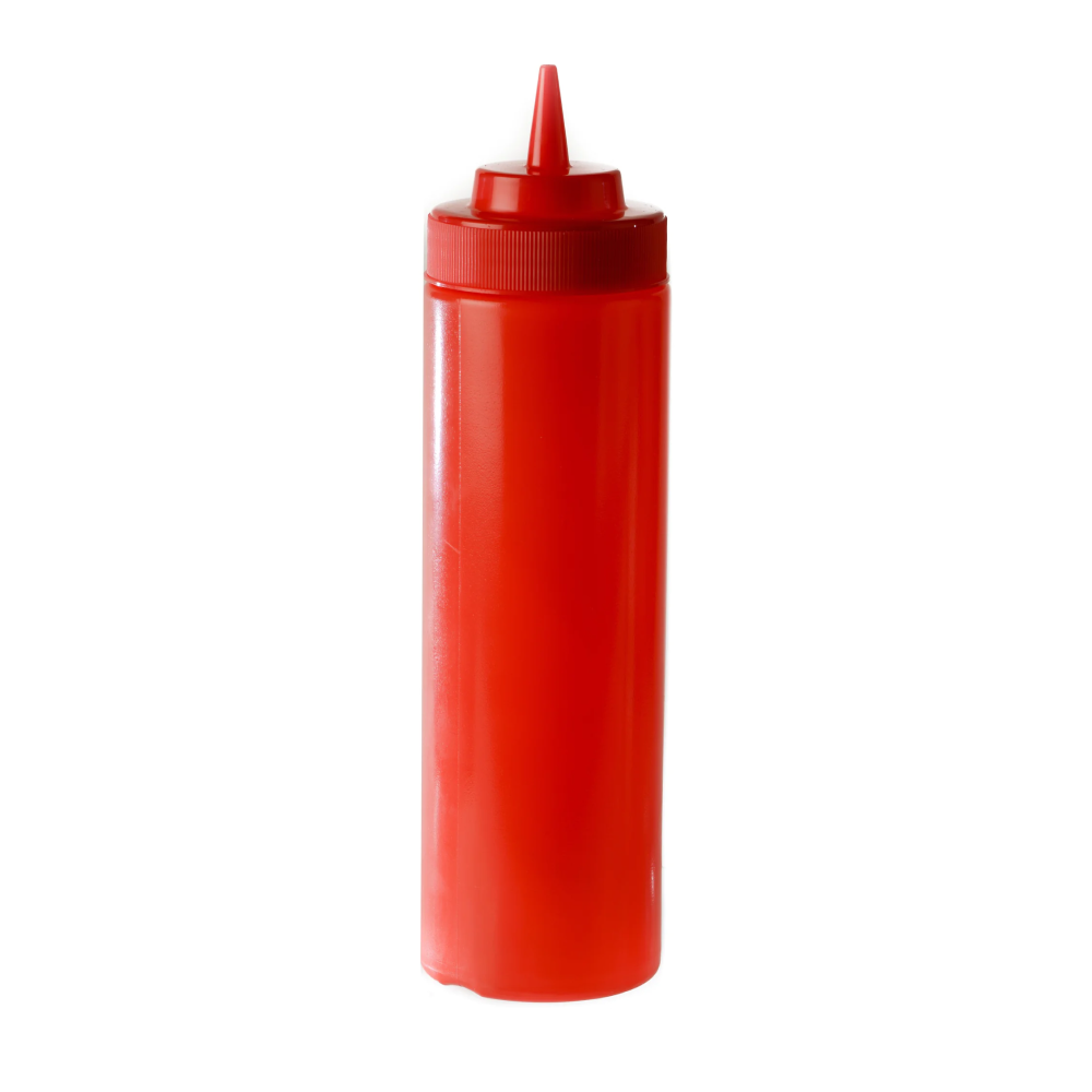 Plastic Squeeze Bottle, 24 Oz/700 ml (Sq-24) Red