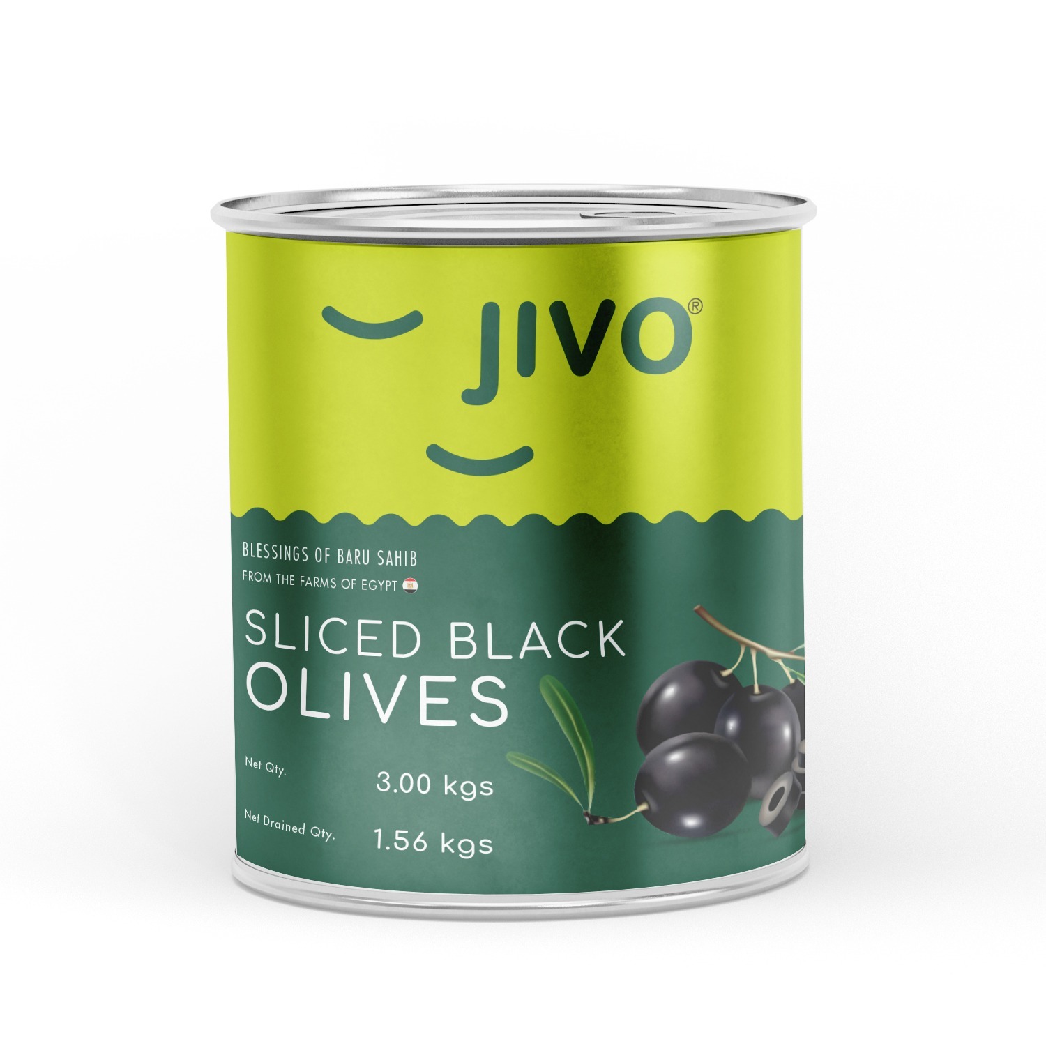 Jivo - Sliced Black Olives, 3 Kg