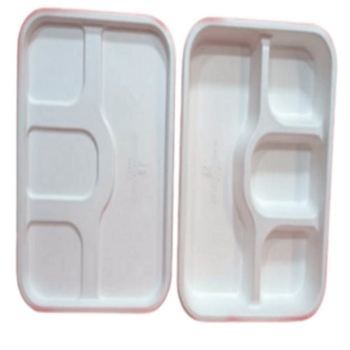 [Lids Only] 4CP Bagasse Meal Tray (Pack of 500)