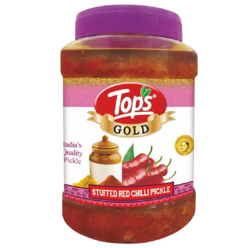Tops - Stuffed Red Chilli Pickle, 900 gm
