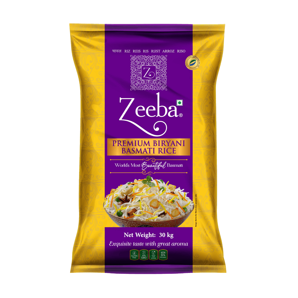 Zeeba - Premium 1121 Basmati (Biryani) Rice, 30 Kg