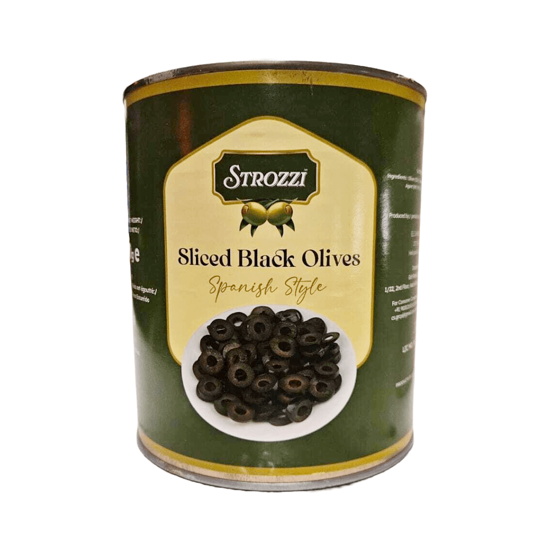 Strozzi - Sliced Black Olives, 3 Kg