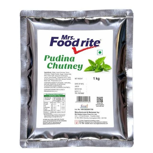 Foodrite - Pudina (Mint) Chutney, 1 Kg