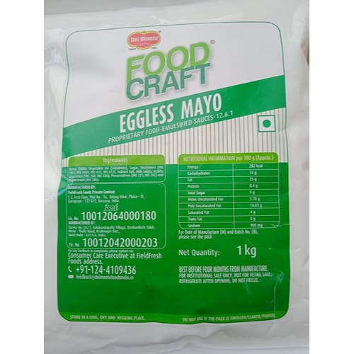 Food Craft (Del Monte) - Eggless Mayonnaise (25% Fat), 1 Kg