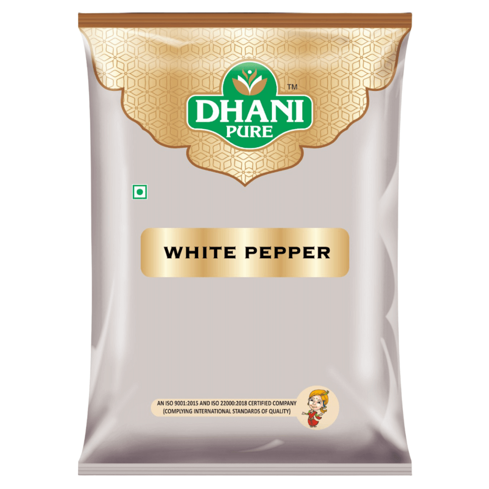 Dhani - White Pepper (Safed Mirch) Whole, 500 gm