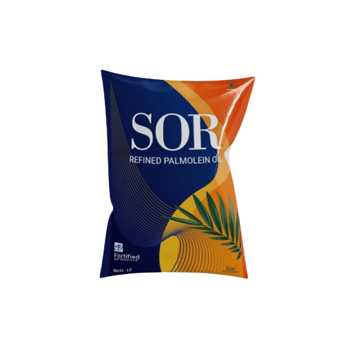 SOR - Refined Palmolein Oil, 1 L Pouch (Pack of 10)