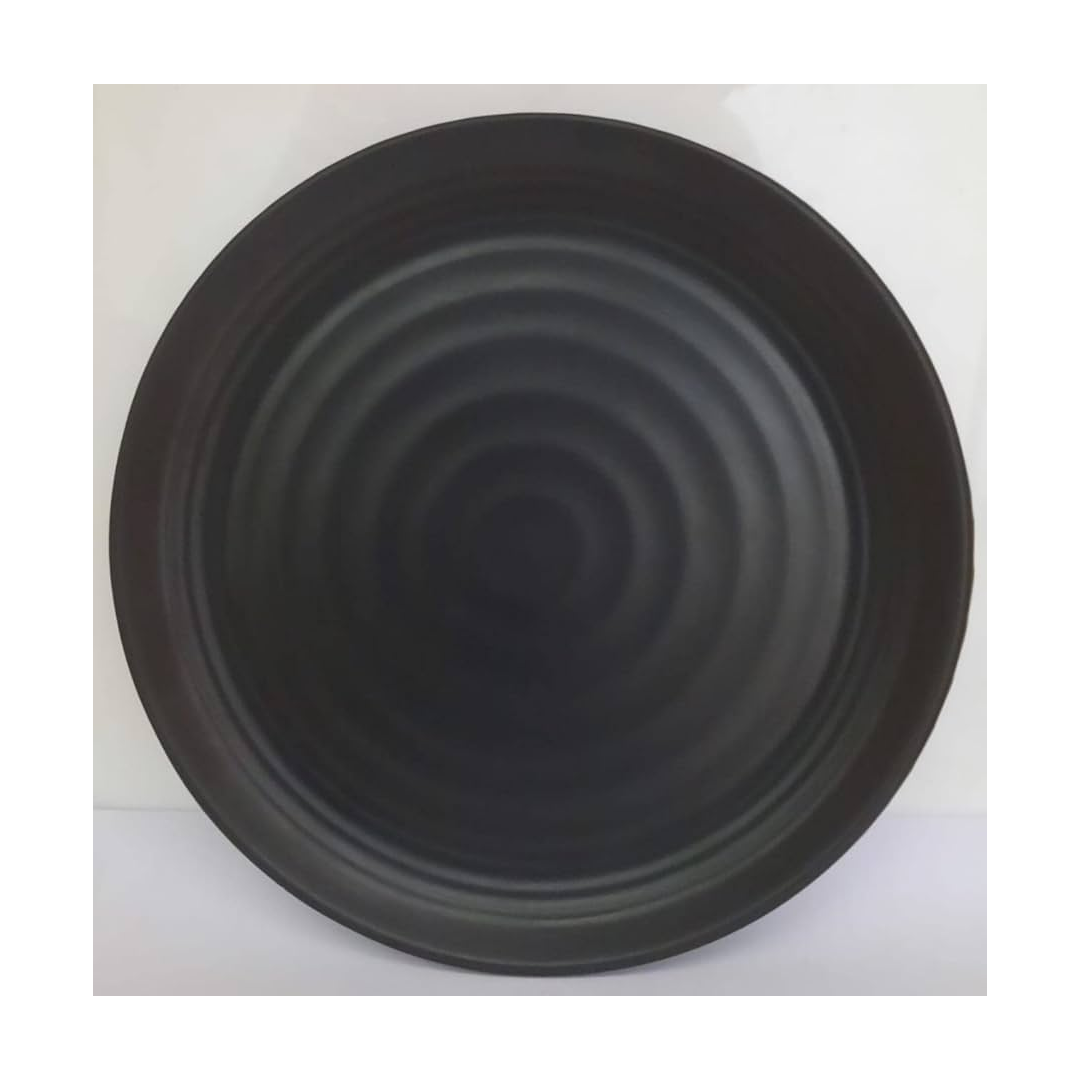 Melamine Plates, 11 Inch (Pack of 6) -  Matte Black