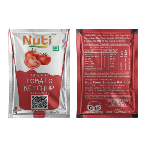 Nuti - Tomato Ketchup, 8 gm (Pack of 100)